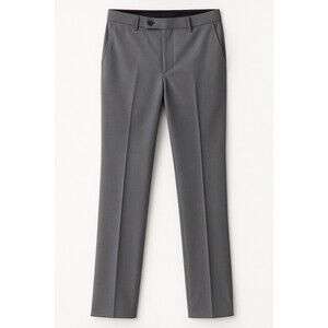 Van Heusen Dress Pants Men’s Slim-Fit Straight Flat-Front Houndstooth Gray 34x34